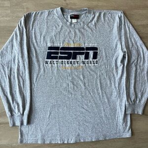 Vintage Disney ESPN Club Embroidered Long Sleeve Tee XL